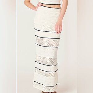Abercrombie & Fitch Cream and Black Maxi Skirt